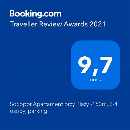 Sosopot Przy Plazy -150m, 2-4 Osoby, Parking *